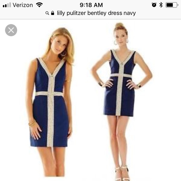 Lilly Pulitzer Bentley Dress Navy (size 4) - Picture 3 of 8
